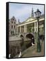 The Corn Bridge, Centre of the Old Town, Leiden, Netherlands, Europe-Ethel Davies-Framed Stretched Canvas