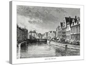 The Corn Quay, Ghent, Flanders, Belgium, 1879-Charles Barbant-Stretched Canvas