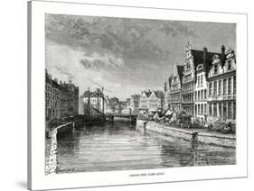 The Corn Quay, Ghent, Flanders, Belgium, 1879-Charles Barbant-Stretched Canvas