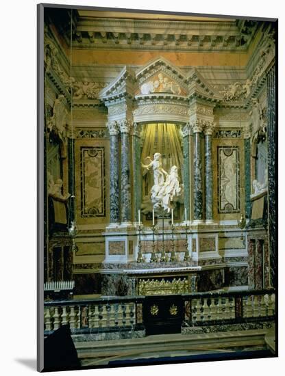 The Cornaro Chapel,Detail of the Altar with "The Ecstasy of St. Teresa"-Giovanni Lorenzo Bernini-Mounted Giclee Print