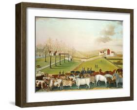 The Cornell Farm, 1848-Edward Hicks-Framed Art Print