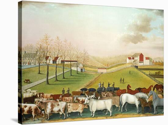 The Cornell Farm, 1848-Edward Hicks-Stretched Canvas