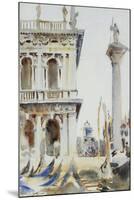 The Corner of the Libreria, with the Column of St. Theodore, Venice, 1904-John Singer Sargent-Mounted Premium Giclee Print