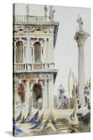 The Corner of the Libreria, with the Column of St. Theodore, Venice, 1904-John Singer Sargent-Stretched Canvas