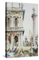 The Corner of the Libreria, with the Column of St. Theodore, Venice, 1904-John Singer Sargent-Stretched Canvas
