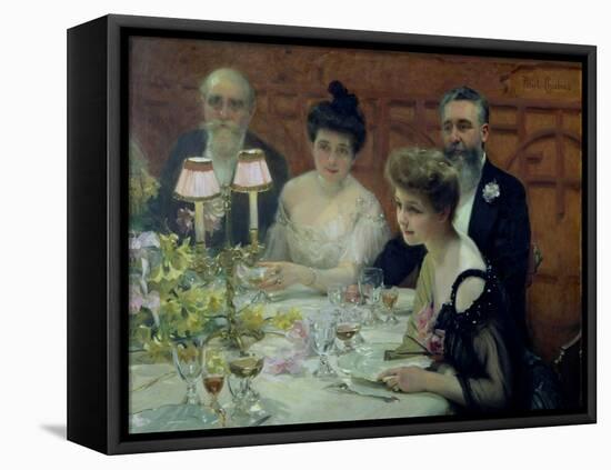 The Corner of the Table, 1904-Paul Chabas-Framed Stretched Canvas