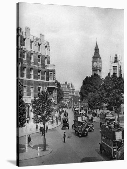 The Corner of Tothill and Victoria Streets, Looking Towards Parliament Square, London, 1926-1927-null-Stretched Canvas