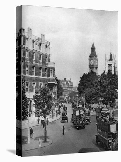 The Corner of Tothill and Victoria Streets, Looking Towards Parliament Square, London, 1926-1927-null-Stretched Canvas