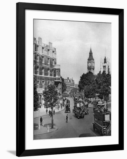 The Corner of Tothill and Victoria Streets, Looking Towards Parliament Square, London, 1926-1927-null-Framed Giclee Print