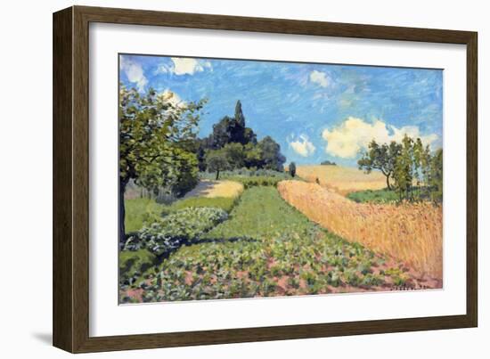 The Cornfield (Near Argenteuil)-Alfred Sisley-Framed Giclee Print