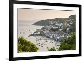 The Cornish Town of Fowey on the Fowey Estuary, Cornwall, England. Summer-Adam Burton-Framed Photographic Print