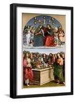 The Coronation and Assumption of the Virgin: the Oddi Altarpiece, 1502-03 (Oil Tempera on Wood Pane-Raphael (1483-1520)-Framed Giclee Print