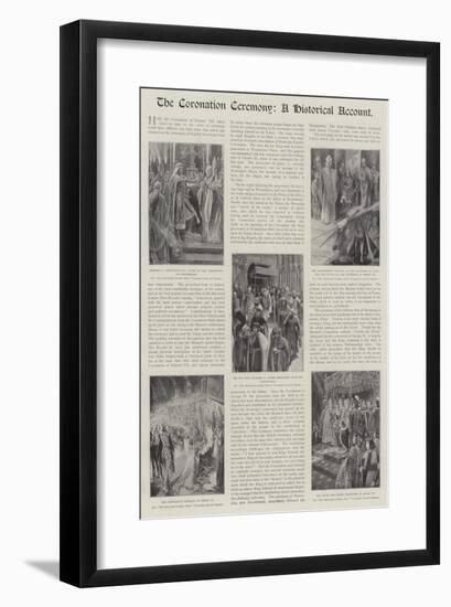 The Coronation Ceremony, a Historical Account-Richard Caton Woodville II-Framed Giclee Print