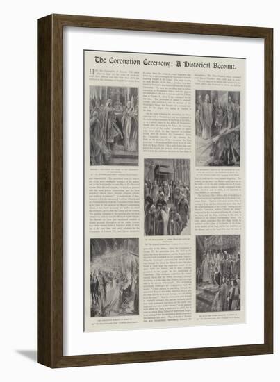 The Coronation Ceremony, a Historical Account-Richard Caton Woodville II-Framed Giclee Print