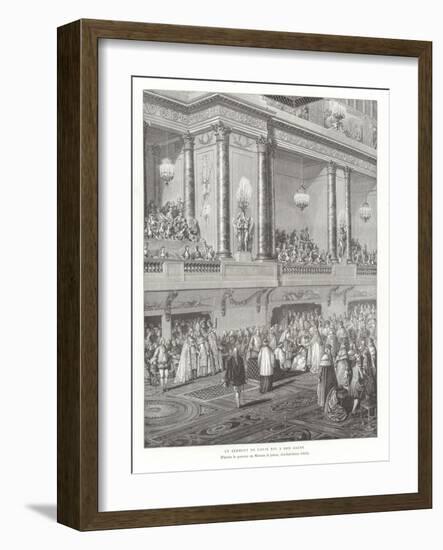 The Coronation Oath of King Louis XVI of France, 1775-Jean Michel the Younger Moreau-Framed Giclee Print