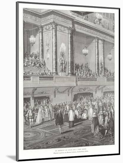 The Coronation Oath of King Louis XVI of France, 1775-Jean Michel the Younger Moreau-Mounted Giclee Print