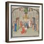 The Coronation of Baldwin I on Christmas Day 1100. Miniature from the Historia by William of Tyre-null-Framed Giclee Print