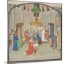 The Coronation of Baldwin I on Christmas Day 1100. Miniature from the Historia by William of Tyre-null-Mounted Giclee Print