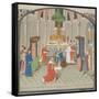 The Coronation of Baldwin I on Christmas Day 1100. Miniature from the Historia by William of Tyre-null-Framed Stretched Canvas