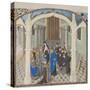 The Coronation of Baldwin II on 1118, Miniature from the Historia by William of Tyre, 1460s-null-Stretched Canvas