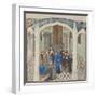 The Coronation of Baldwin II on 1118, Miniature from the Historia by William of Tyre, 1460s-null-Framed Giclee Print