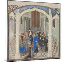 The Coronation of Baldwin II on 1118, Miniature from the Historia by William of Tyre, 1460s-null-Mounted Giclee Print