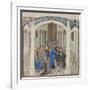 The Coronation of Baldwin II on 1118, Miniature from the Historia by William of Tyre, 1460s-null-Framed Giclee Print