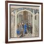 The Coronation of Baldwin II on 1118, Miniature from the Historia by William of Tyre, 1460s-null-Framed Giclee Print