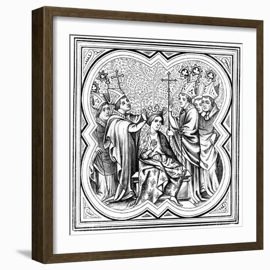 The Coronation of Charlemagne (712-81), 14th Century-null-Framed Giclee Print