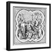 The Coronation of Charlemagne (712-81), 14th Century-null-Framed Giclee Print