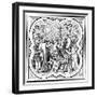 The Coronation of Charlemagne (712-81), 14th Century-null-Framed Giclee Print