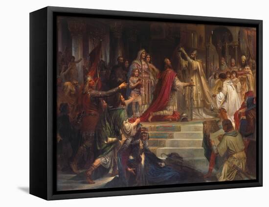 The Coronation of Charlemagne-Friedrich August Von Kaulbach-Framed Stretched Canvas