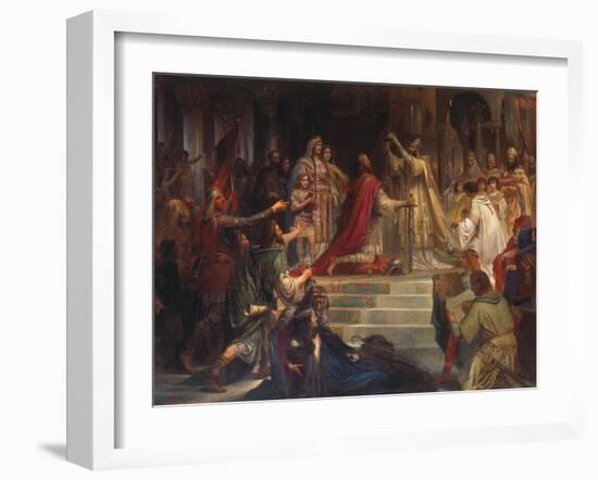 The Coronation of Charlemagne-Friedrich August Von Kaulbach-Framed Giclee Print