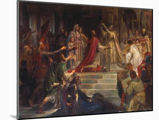 The Coronation of Charlemagne-Friedrich August Von Kaulbach-Mounted Giclee Print