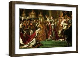 The Coronation of Emperor Napoleon I Bonaparte-Jacques-Louis David-Framed Giclee Print