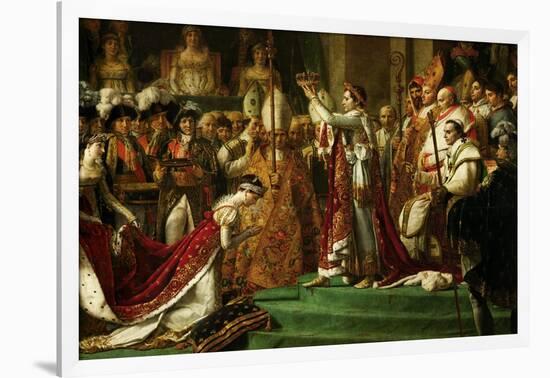 The Coronation of Emperor Napoleon I Bonaparte-Jacques-Louis David-Framed Giclee Print