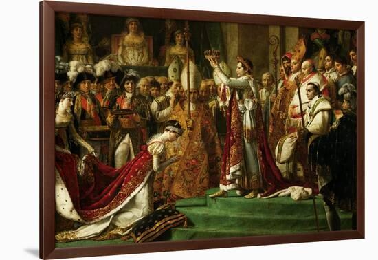 The Coronation of Emperor Napoleon I Bonaparte-Jacques-Louis David-Framed Giclee Print