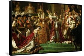 The Coronation of Emperor Napoleon I Bonaparte-Jacques-Louis David-Framed Stretched Canvas