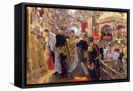 The Coronation of Emperor Nicholas II in the Assumption Cathedral, 1896-Valentin Serov-Framed Stretched Canvas
