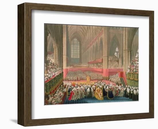 The Coronation of George IV in Westminster Abbey-Frederick Christian Lewis-Framed Giclee Print