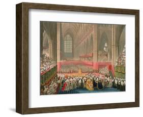 The Coronation of George IV in Westminster Abbey-Frederick Christian Lewis-Framed Giclee Print