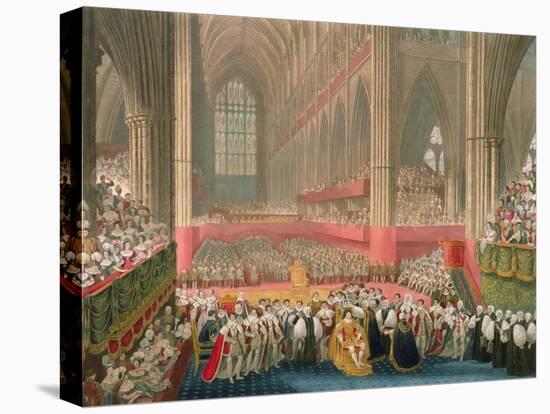 The Coronation of George IV in Westminster Abbey-Frederick Christian Lewis-Stretched Canvas
