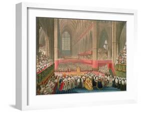 The Coronation of George IV in Westminster Abbey-Frederick Christian Lewis-Framed Giclee Print