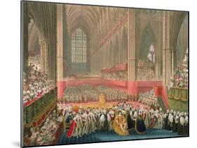 The Coronation of George IV in Westminster Abbey-Frederick Christian Lewis-Mounted Giclee Print