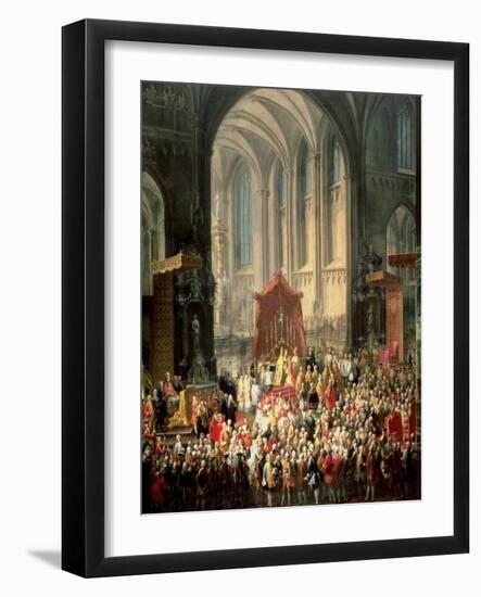 The Coronation of Joseph II (1741-90) as Emperor of Germany in Frankfurt Cathedral, 1764-Martin van Meytens-Framed Giclee Print