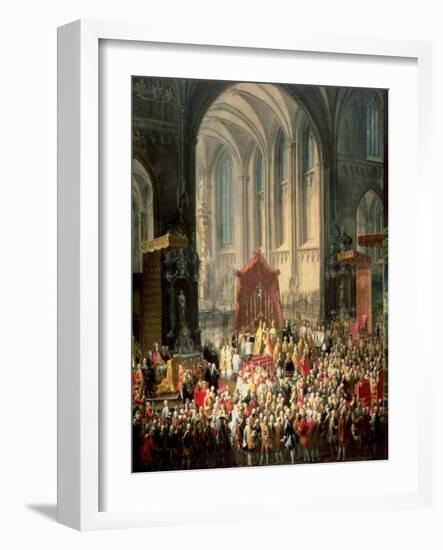 The Coronation of Joseph II (1741-90) as Emperor of Germany in Frankfurt Cathedral, 1764-Martin van Meytens-Framed Giclee Print