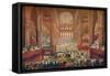 The Coronation of King George IV in Westminster Abbey, London, 1821-Pugin & Stephanoff-Framed Stretched Canvas