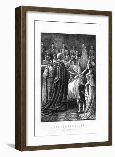 The Coronation of Queen Victoria, Westminster Abbey, London, 28th June 1838-null-Framed Giclee Print