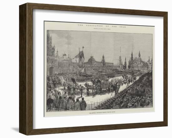 The Coronation of the Czar, the Imperial Procession Crossing the Red Square-Frederic De Haenen-Framed Giclee Print