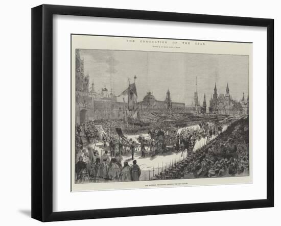 The Coronation of the Czar, the Imperial Procession Crossing the Red Square-Frederic De Haenen-Framed Giclee Print